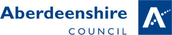 logo for aberdeenshire council including text of aberdeenshire council and an icon of an A