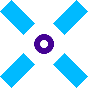 Icon with four lines in a star shape