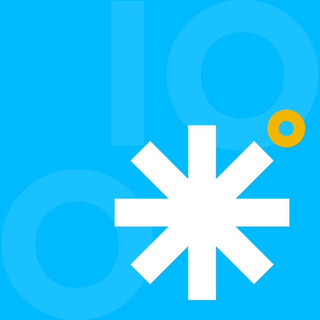 Blue square with white star