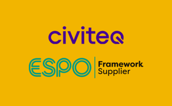 Civiteq logo with ESPO framework supplier logo